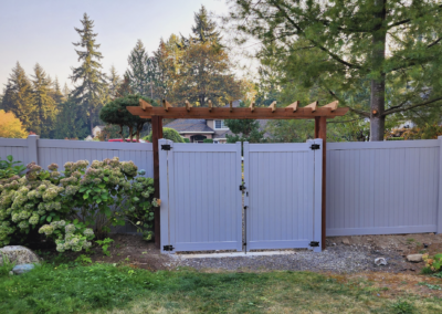Gray Vinyl Privacy Fence Installation – Seattle